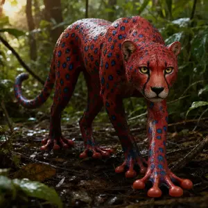 Cheetah + Strawberry frog